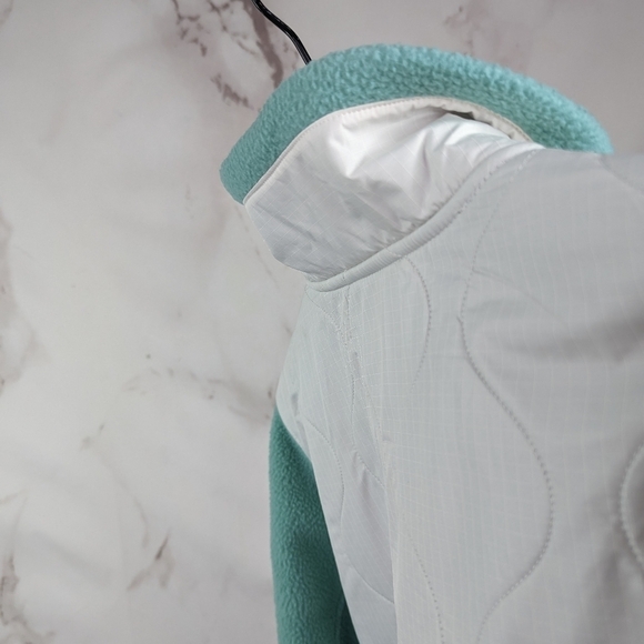 The North Face Royal Arch Jacket Womens Wasabi Gardenia Coral Fleece Zip - Picture 16 of 16